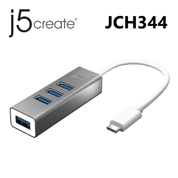Picture of j5create JCH344 USB 3.1 Type-C轉4埠HUB集線器